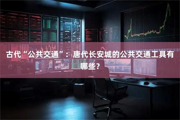 古代“公共交通”：唐代长安城的公共交通工具有哪些？